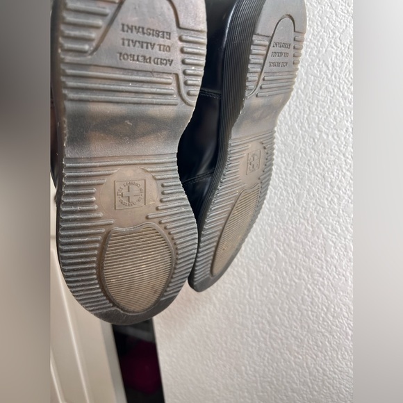 Dr Martens Flora Smooth Black Leather Boots 9 - Picture 6 of 8